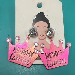 Pink‎ Birthday Queen Earrings